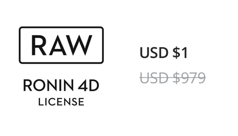 El DJI Ronin 4D Baja de Precio - La licencia RAW ahora cuesta $1 en lugar de $979